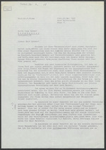 Vorschaubild von Brief Friedrich Blume an Jens Rohwer