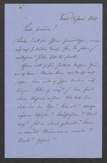 Vorschaubild von Brief von Klaus Groth an Christine Hebbel