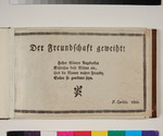 Vorschaubild von Stammbuch von F. Corleis "Der Freundschaft geweiht"