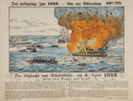 Vorschaubild von Neuruppiner Bilderbogen "Die Schlacht von Eckernförde, am 5. April 1849. Fisch oder Dogge, wer siegt?"