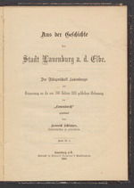 Vorschaubild von Aus der Geschichte der Stadt Lauenburg a.d. Elbe
