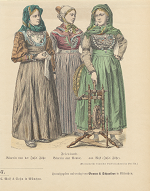 Vorschaubild von Lithografie "Frauentrachten auf Föhr und Rømø"