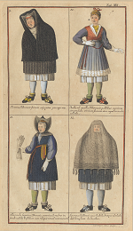Vorschaubild von Kupferstich "Föhringer Frauen in Tracht"